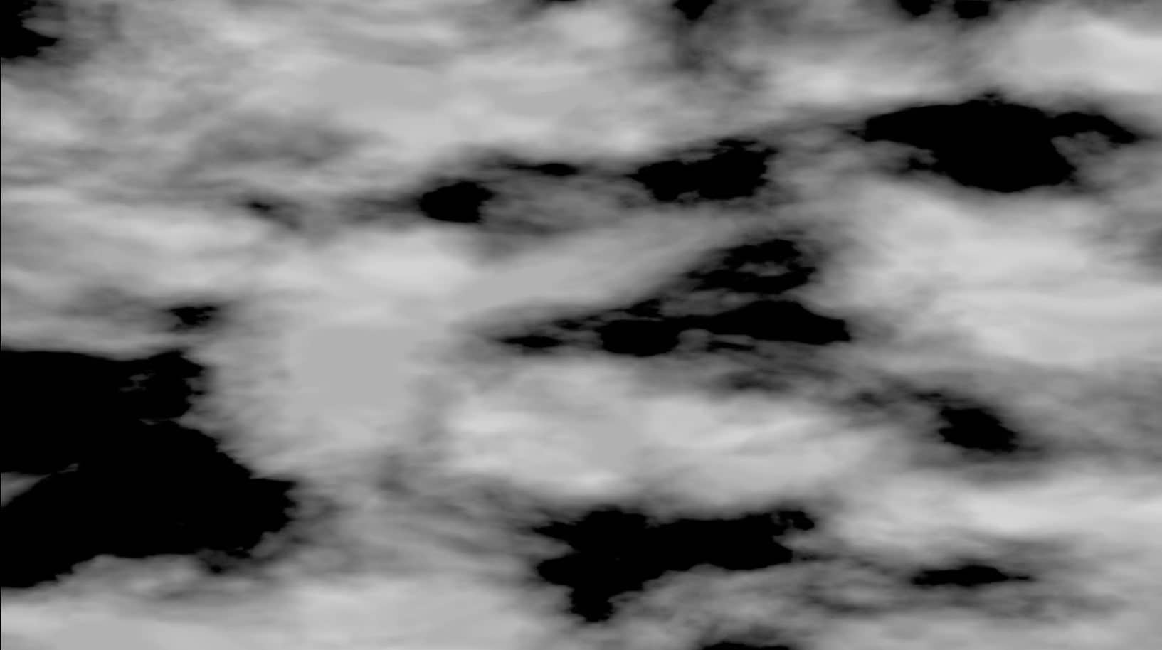 真っ黒な空に雲