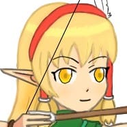 ツクール2000RTPのエルフ、ヘレンの顔部分