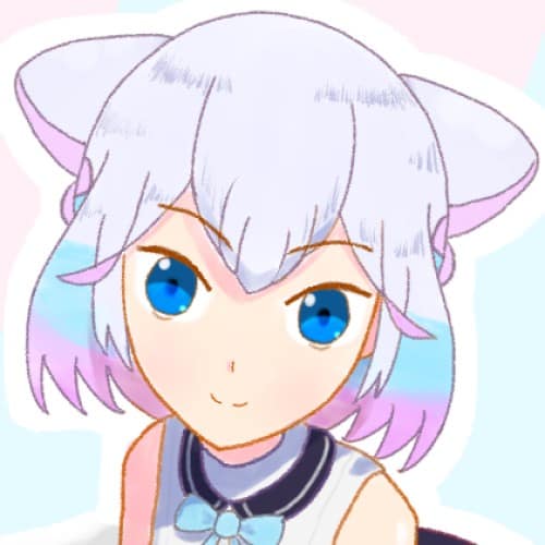 VTuberの白羽つきみの顔部分