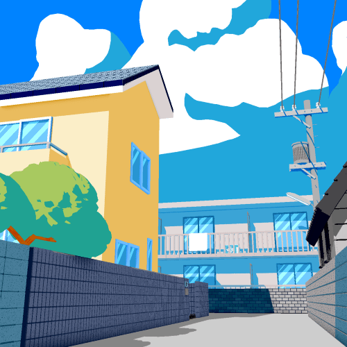 夏の住宅街サムネ