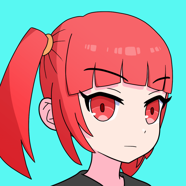 高宮透子がこちらから見て右斜め前を向き、目線をこちらに向けている、顔部分がアップされたイラスト