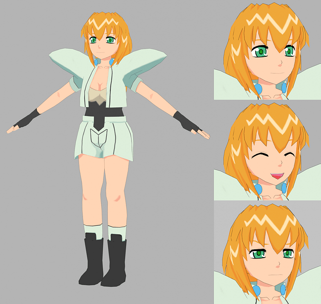 Aスタンスのエクセルと表情が違う3つの顔部分が映っている画像