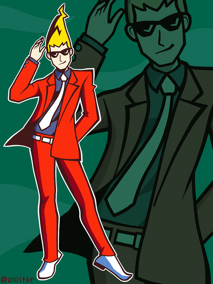 ゴーストトリックの主人公が立っている