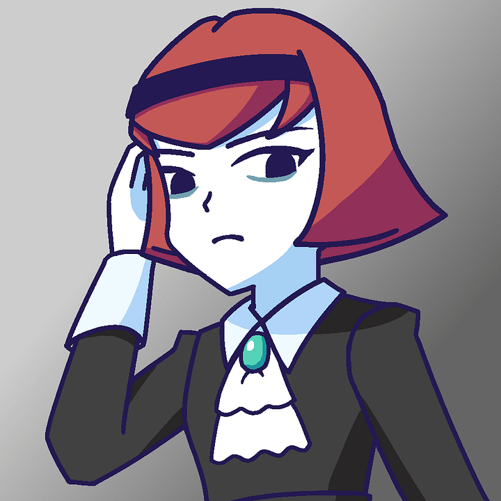 ドロシーが右手を顔の横に当ててこちらを見ている。